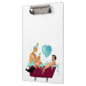 SlipperyJoeの2人のゲイ男性は漫画の浴槽soaを愛している クリップボード (左)