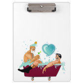 SlipperyJoeの2人のゲイ男性は漫画の浴槽soaを愛している クリップボード (正面)