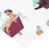 SlipperyJoeの2人のゲイ男性は漫画の浴槽soaを愛している ショートテーブルランナー (コーナー)