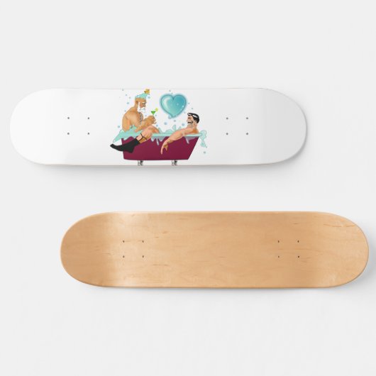 SlipperyJoeの2人のゲイ男性は漫画の浴槽soaを愛している スケートボード (横)