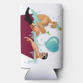 SlipperyJoeの2人のゲイ男性は漫画の浴槽soaを愛している スリム缶クーラー (裏面)