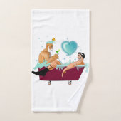 SlipperyJoeの2人のゲイ男性は漫画の浴槽soaを愛している バスタオルセット (ハンドタオル)