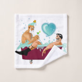 SlipperyJoeの2人のゲイ男性は漫画の浴槽soaを愛している バスタオルセット (ウォッシュタオル)