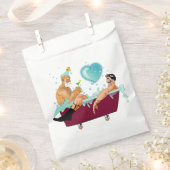 SlipperyJoeの2人のゲイ男性は漫画の浴槽soaを愛している フェイバーバッグ (クリップ留めされた状態)