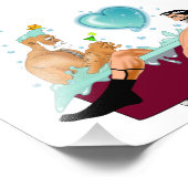 SlipperyJoeの2人のゲイ男性は漫画の浴槽soaを愛している フォトプリント (角)