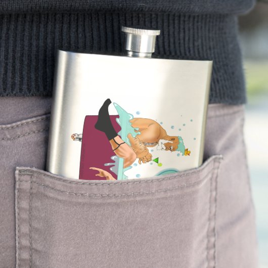 SlipperyJoeの2人のゲイ男性は漫画の浴槽soaを愛している フラスク (インサイチュ)