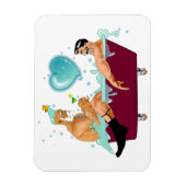 SlipperyJoeの2人のゲイ男性は漫画の浴槽soaを愛している マグネット (縦)