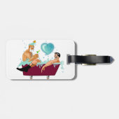 SlipperyJoeの2人のゲイ男性は漫画の浴槽soaを愛している ラゲッジタグ (裏面横)