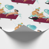 SlipperyJoeの2人のゲイ男性は漫画の浴槽soaを愛している ラッピングペーパー (角)