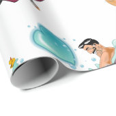 SlipperyJoeの2人のゲイ男性は漫画の浴槽soaを愛している ラッピングペーパー (ロールコーナー)