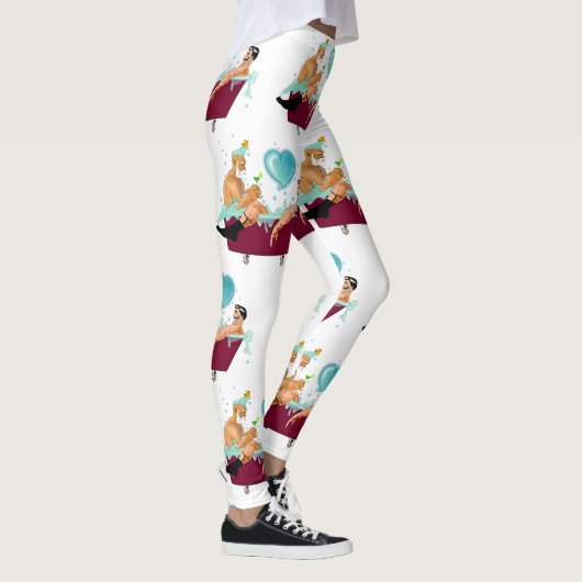 SlipperyJoeの2人のゲイ男性は漫画の浴槽soaを愛している レギンス (右)