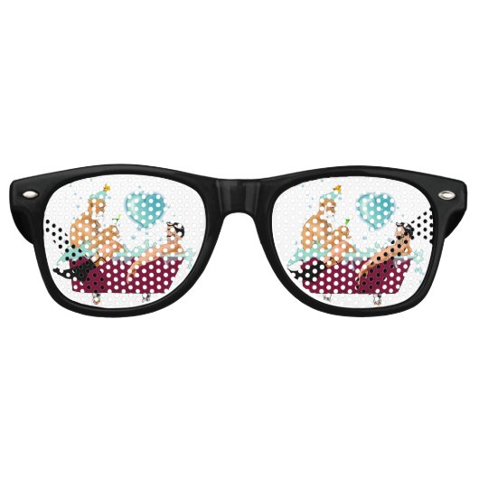 SlipperyJoeの2人のゲイ男性は漫画の浴槽soaを愛している レトロサングラス (正面)