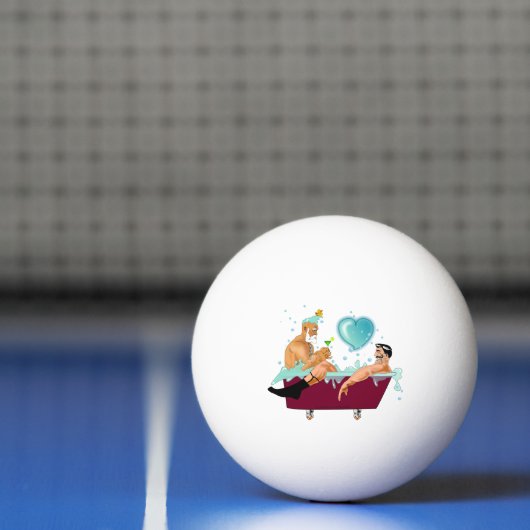 SlipperyJoeの2人のゲイ男性は漫画の浴槽soaを愛している 卓球ボール (ネット)