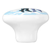 SlipperyJoeの2人のスーパーヒーローキスをするカー飛んでいるト セラミックノブ (側面)