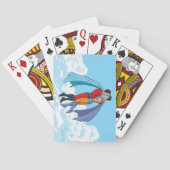 SlipperyJoeの2人のスーパーヒーローキスをするカー飛んでいるト トランプ (裏面)