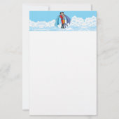 SlipperyJoeの2人のスーパーヒーローキスをするカー飛んでいるト 便箋 (正面)