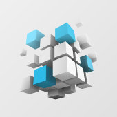 SlipperyJoeの3Dキューブ魅力的な配列thr ウィンドウサイン (シート)