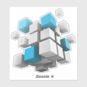 SlipperyJoeの3Dキューブ魅力的な配列thr シール (シート)