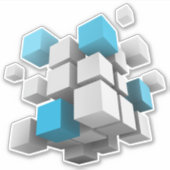 SlipperyJoeの3Dキューブ魅力的な配列thr シール (正面)