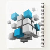 SlipperyJoeの3Dキューブ魅力的な配列thr ノートブック (裏面)