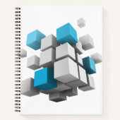 SlipperyJoeの3Dキューブ魅力的な配列thr ノートブック (正面)