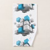 SlipperyJoeの3Dキューブ魅力的な配列thr バスタオルセット (ハンドタオル)