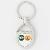 SlipperyJoeの69の懸命プールのテーブル2ビリヤード球 キーホルダー (正面)