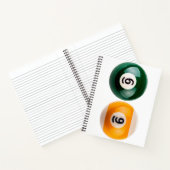 SlipperyJoeの69の懸命プールのテーブル2ビリヤード球 ノートブック (内部)