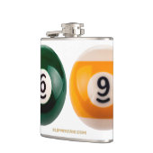 SlipperyJoeの69の懸命プールのテーブル2ビリヤード球 フラスク (左)