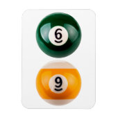 SlipperyJoeの69の懸命プールのテーブル2ビリヤード球 マグネット (縦)