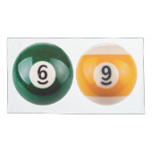 SlipperyJoeの69の懸命プールのテーブル2ビリヤード球 枕カバー (裏面)