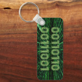 SlipperyJoeの69バイナリコードの鮮やか緑の計算 キーホルダー (正面)