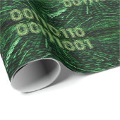 SlipperyJoeの69バイナリコードの鮮やか緑の計算 ラッピングペーパー (ロールコーナー)