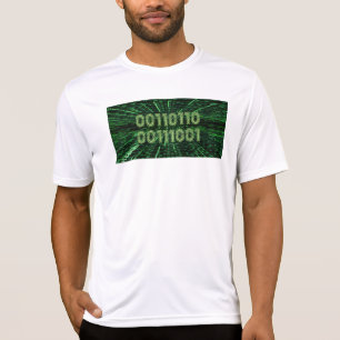 SlipperyJoeの69バイナリコードの鮮やか緑の計算 Tシャツ