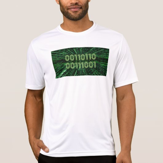 SlipperyJoeの69バイナリコードの鮮やか緑の計算 Tシャツ (正面)