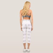 SlipperyJoeのCTRL ALT DELボタン 3つの白いキー カプリレギンス (裏面)