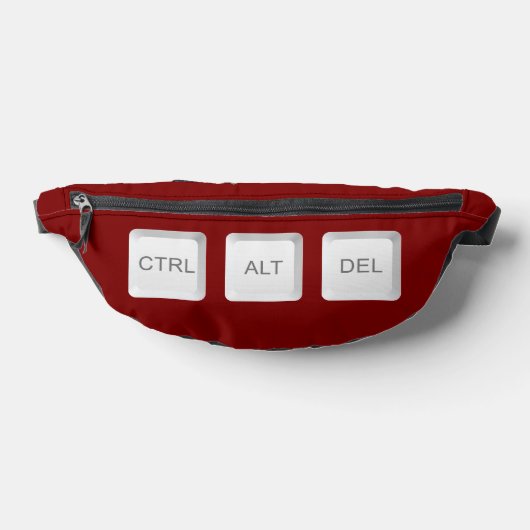 SlipperyJoeのCTRL ALT DELボタン 3つの白いキー ファニーパック (レイダウン)