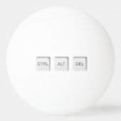 SlipperyJoeのCTRL ALT DELボタン 3つの白いキー 卓球ボール (裏面)