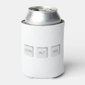 SlipperyJoeのCTRL ALT DELボタン 3つの白いキー 缶クーラー (缶正面)