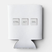SlipperyJoeのCTRL ALT DELボタン 3つの白いキー 缶クーラー (裏面)