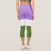 SlipperyJoeのGenderqueerプライドフラグの色Non-bi カプリレギンス (裏面)