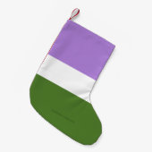 SlipperyJoeのGenderqueerプライドフラグの色Non-bi スモールクリスマスストッキング (正面 (吊り時))