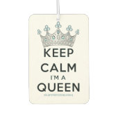 SlipperyJoeのKeep Calm Queenの王冠ジュエリーa カーエアーフレッシュナー (正面)