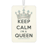 SlipperyJoeのKeep Calm Queenの王冠ジュエリーa カーエアーフレッシュナー (裏面)