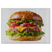 SlipperyJoeのmouthyling積み上げハンバーガーTHIC カッティングボード (正面)