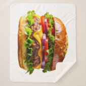 SlipperyJoeのmouthyling積み上げハンバーガーTHIC シェルパブランケット (正面)