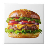 SlipperyJoeのmouthyling積み上げハンバーガーTHIC タイル (正面)