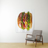 SlipperyJoeのmouthyling積み上げハンバーガーTHIC タペストリー (インサイチュ)