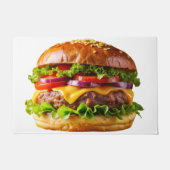 SlipperyJoeのmouthyling積み上げハンバーガーTHIC ドアマット (正面)