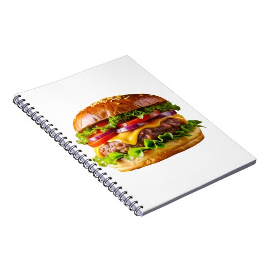 SlipperyJoeのmouthyling積み上げハンバーガーTHIC ノートブック (右側)